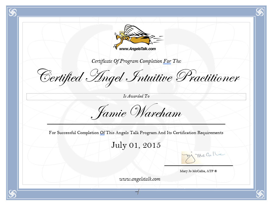 certified angel intuitive practitioner