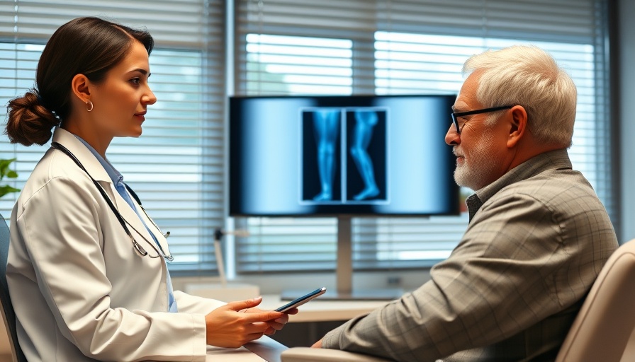 Doctor in telehealth session with arthritis patient, discussing care.