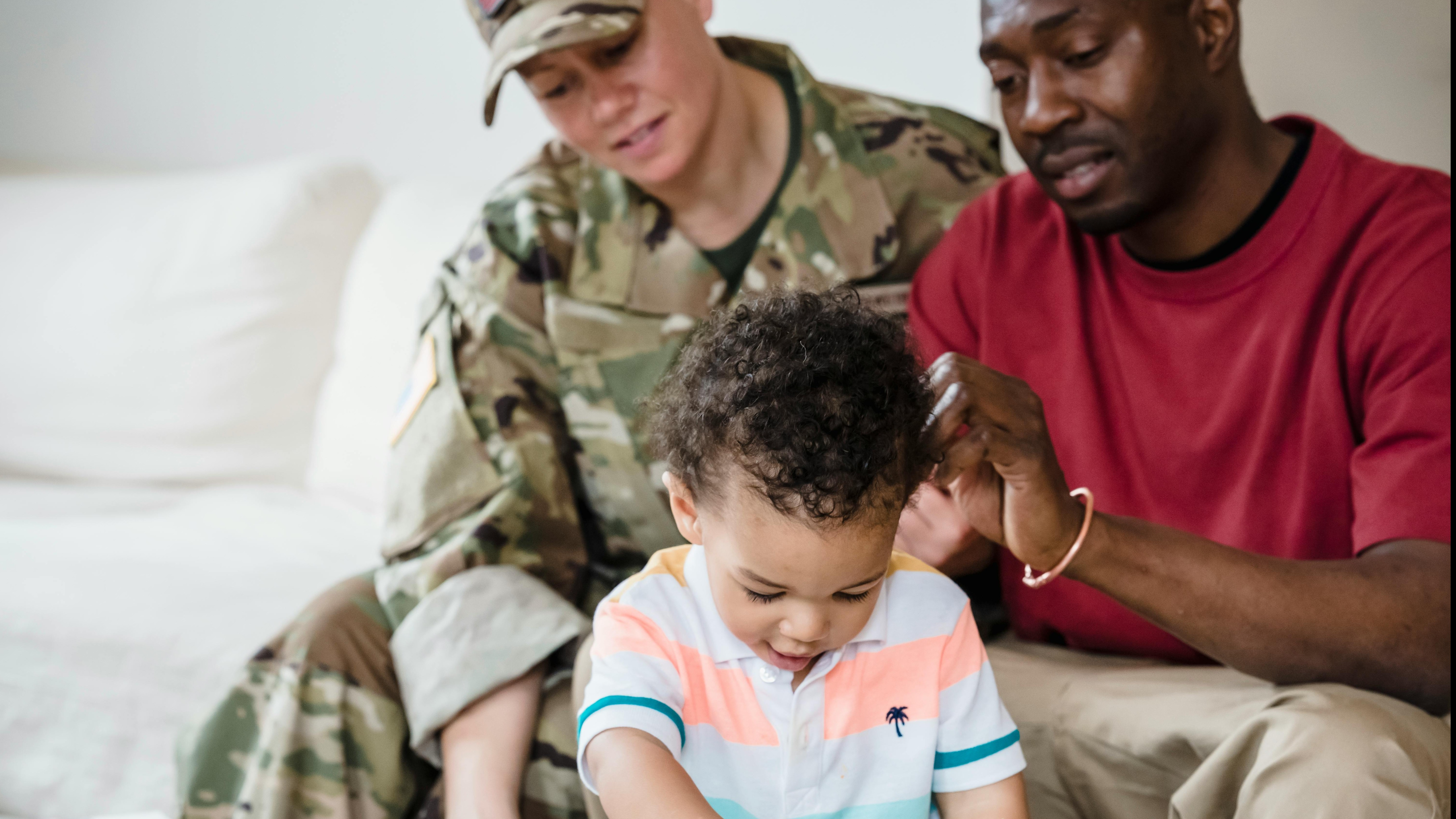 MCEC Podcast logo with military kids focus and vibrant colors.