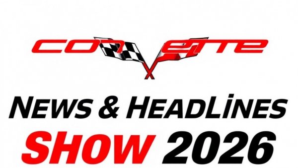 Bold Corvette logo with 2026 news headline.