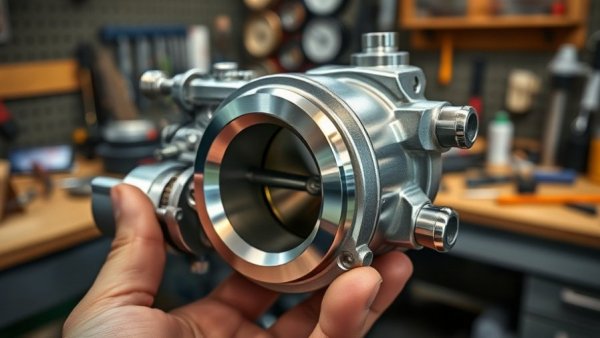 Close-up of Soler Performance BILLET 92mm throttle body in workshop.