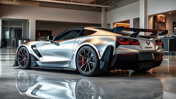 2026 Chevrolet Corvette ZR1X Performance in a modern indoor showroom.