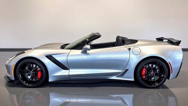 2017 Corvette Grand Sport Convertible parked in a studio for sale.