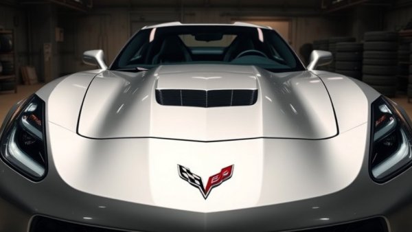 RSC ZR1 hood on C8 Z06 in a modern garage setting.