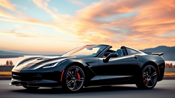 Black Corvette Stingray at GAA Classic Cars Auction by the river.