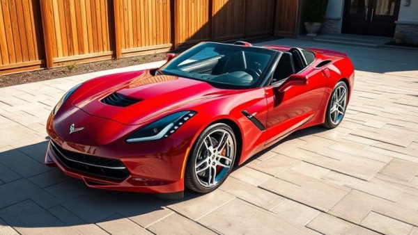 Red Corvette parked, showcasing aerodynamic design, symbolizing Corvette Sales Q1 2026.