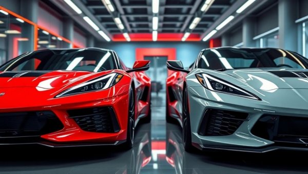 Corvette Channel Live event featuring sleek modern cars in vibrant colors.