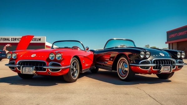 National Corvette Museum 10BEST promotional image with classic Corvettes.
