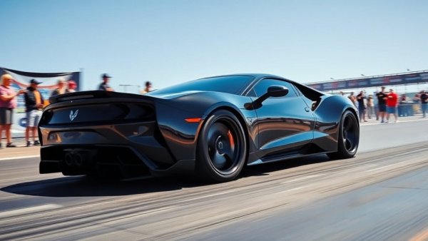 ZR1 Coupe vs Convertible drag race with black car on strip.