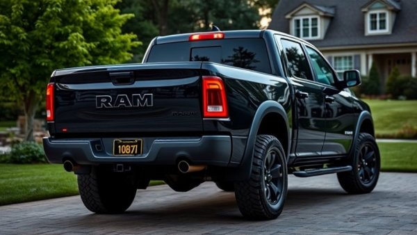 RAM TRX featuring Recon smoked LED tail lights parked