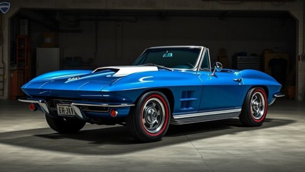 1963 Superformance Corvette Grand Sport replica in garage setting.