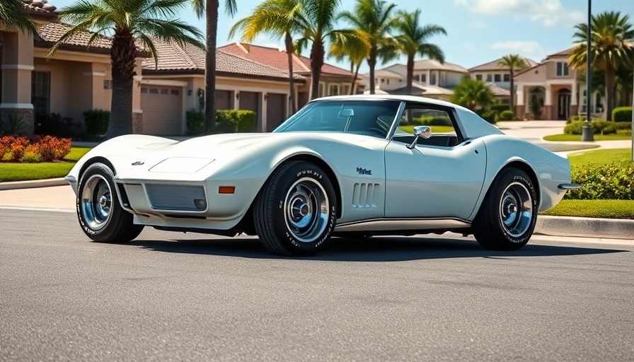 1969 Corvette parked on gravel in suburban setting.