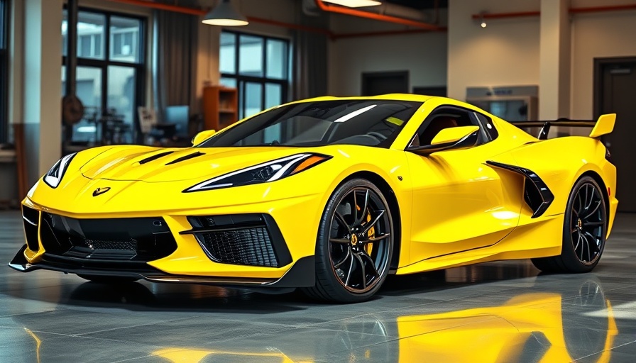 2025 Corvette ZR1 in showroom delivery setting.