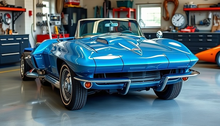 Classic Corvette in garage, Zora Arkus-Duntov debut