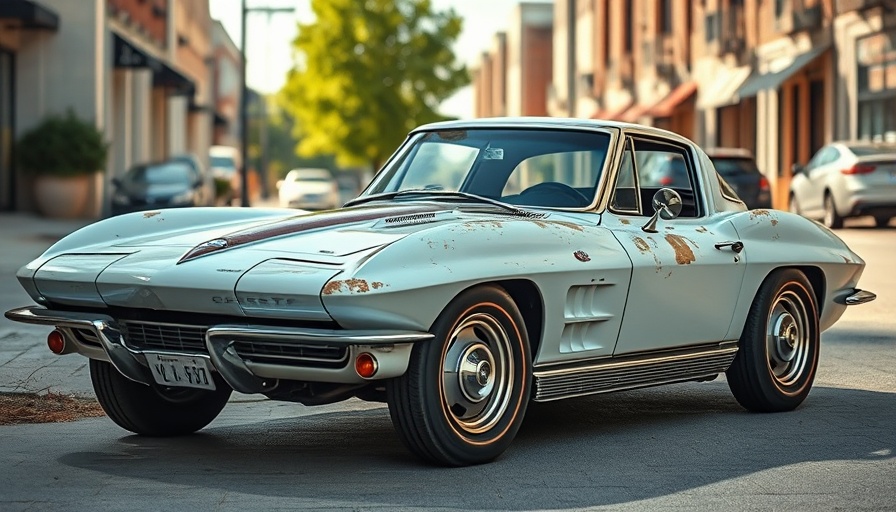 1963 Corvette Split Window project car with weathered patina.