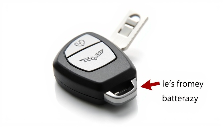 Corvette remote key mechanism for battery replacement.