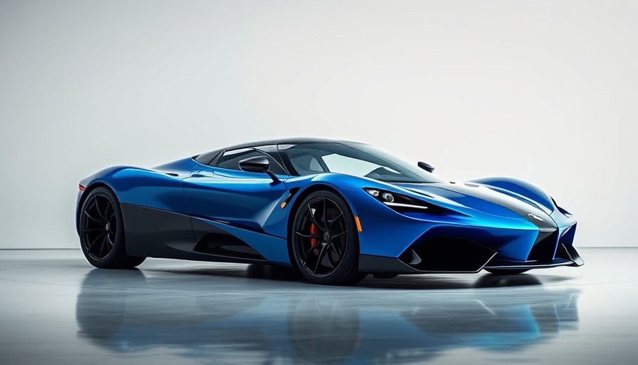 Sleek blue C8 Corvette Grand Sport in studio setting.