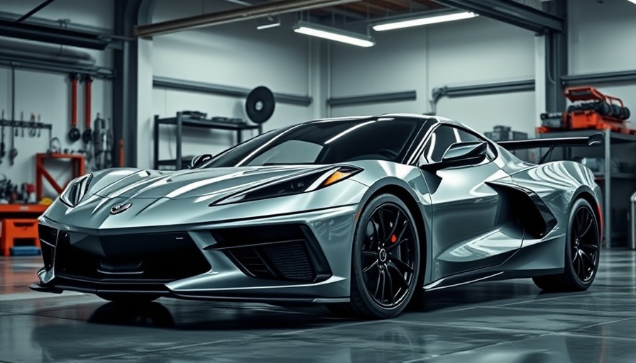 C8 Corvette Z with performance modifications in a garage.