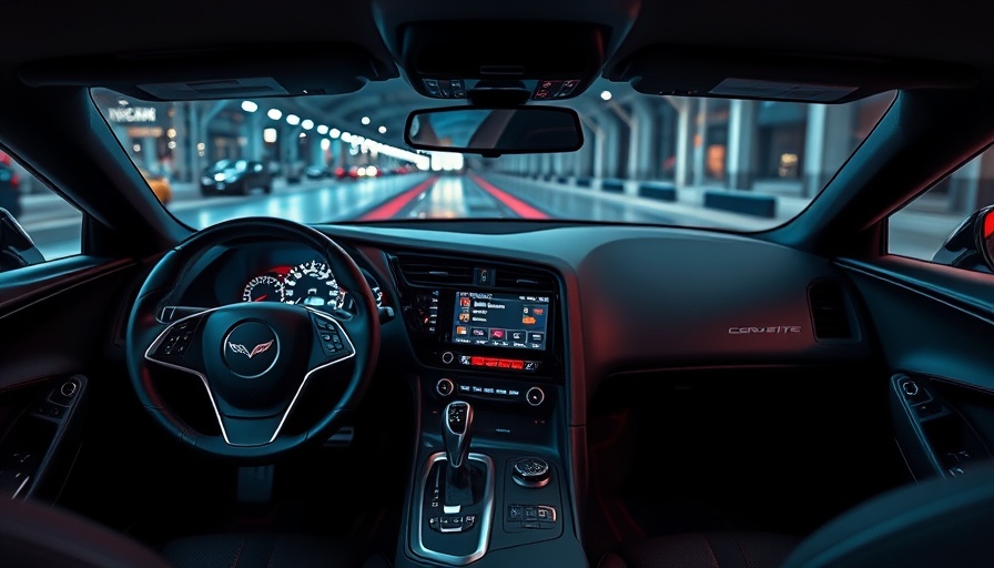 Corvette tech upgrades displayed on modern dashboard screen.