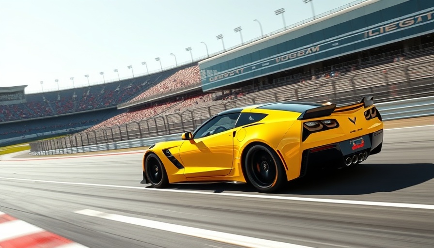 Corvette Racing championship title fight, yellow Corvette on track.