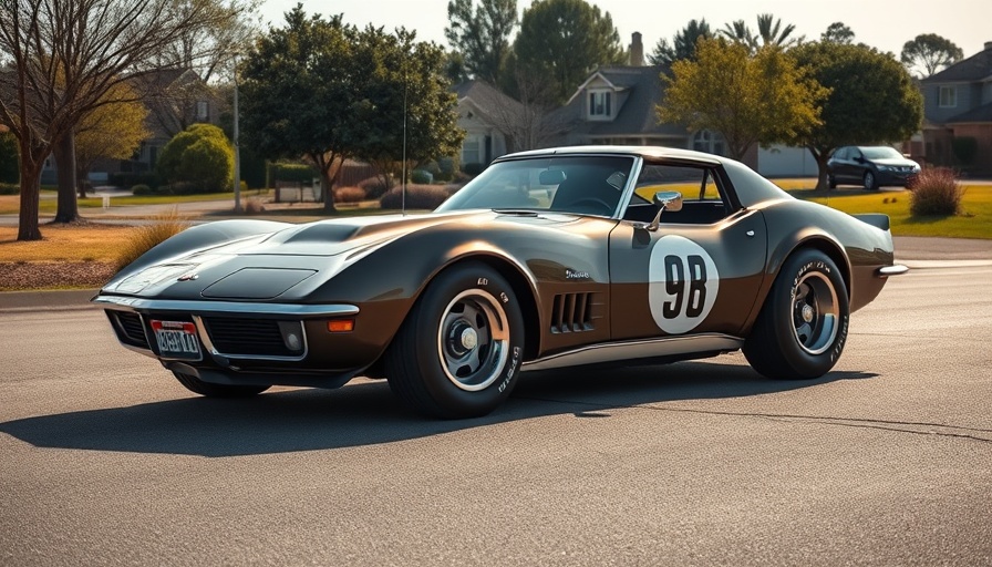 1969 Corvette race car in sunlight at outdoor event