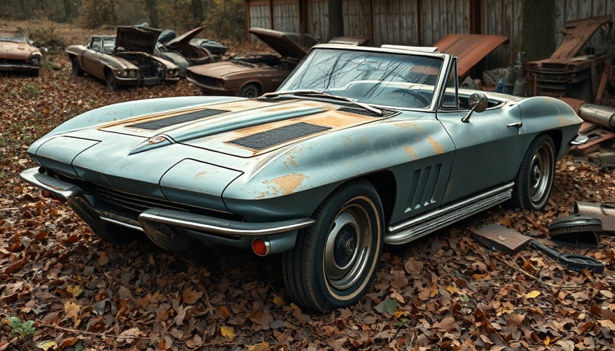 Restoration-needed 1963 Corvette convertible showing weathered condition.