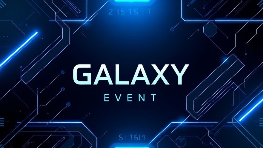 Futuristic poster for Galaxy S25 Unpacked event announcement.