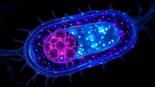 High-resolution digital illustration of a mitochondrion structure, representing mitochondria health for energy.