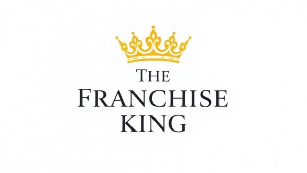 Elegant crown logo with text 'The Franchise King' on white.