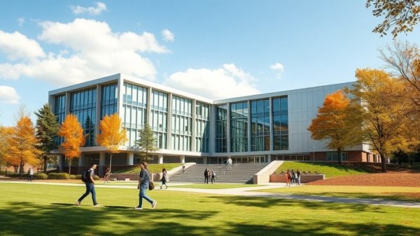 Penn State University engineering building with students outside.
