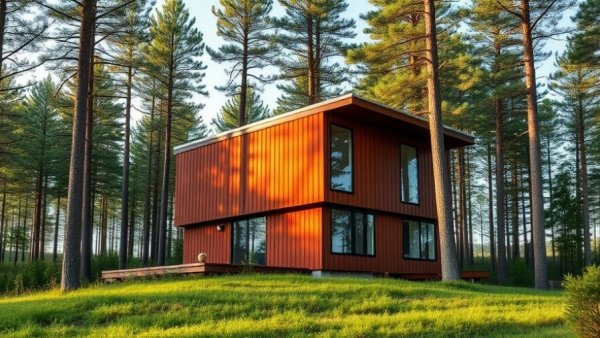 Caju House Wyoming design nestled in lush forest with modern architecture.