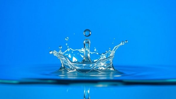 Dynamic water splash, symbolizing water filtration systems in Australia.