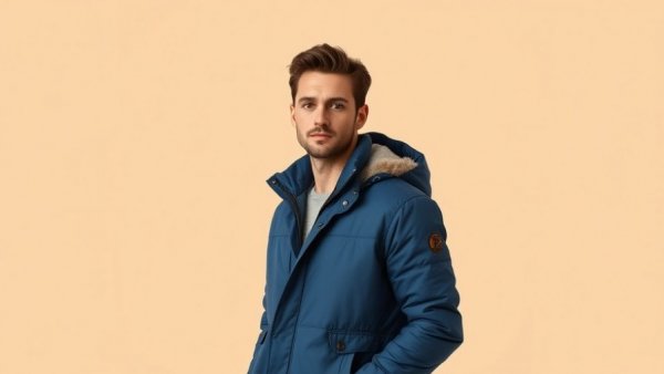 Man modeling best winter jackets for men.