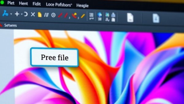 Close-up of PDF editing software interface with open file button.