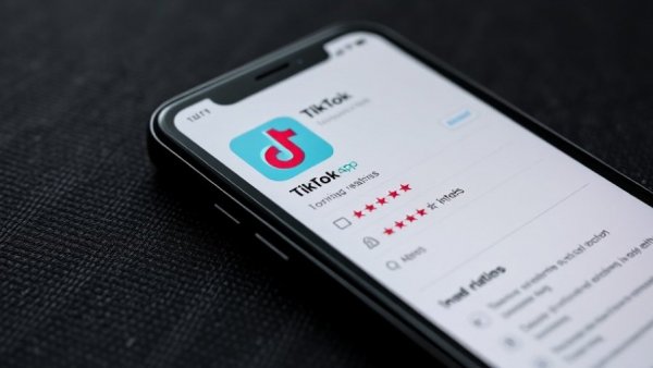 TikTok app installation page showing ratings and reviews, TikTok outage impact.