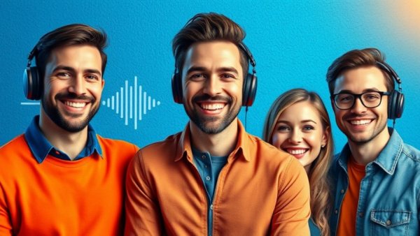 Podcast banner featuring smiling hosts for Patient Engagement in Concierge Medicine.