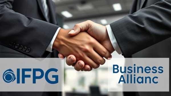 Close-up handshake under IFPG and Business Alliance logos.