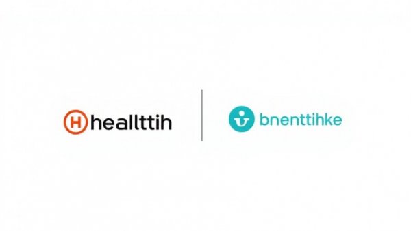 Strategic partnerships in healthcare graphic with company logos.