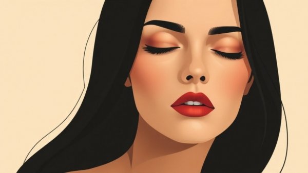 Abstract portrait of a serene woman with closed eyes exploring stop people-pleasing.