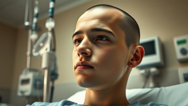 Patient with IV treatment calmly observed, hospital setting.
