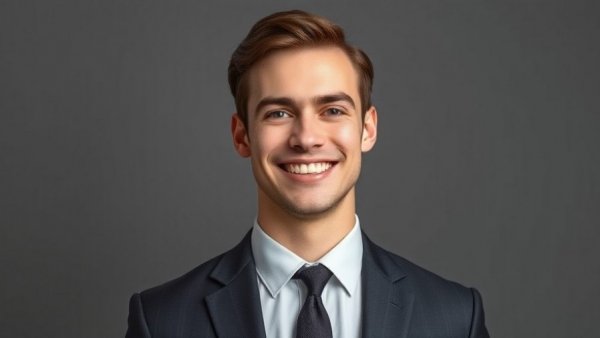 Young professional male smiling confidently, highlighting America's Physician Shortage issue.