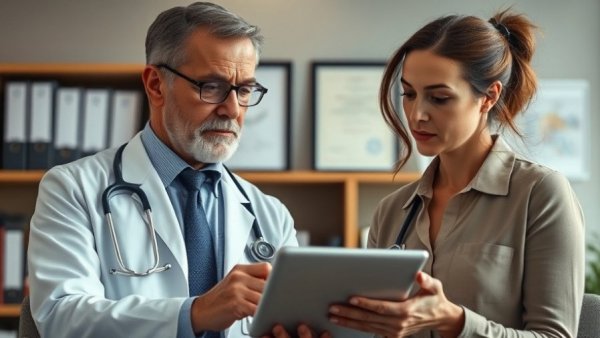 Doctor and professional discuss pharmaceutical influence on doctors.