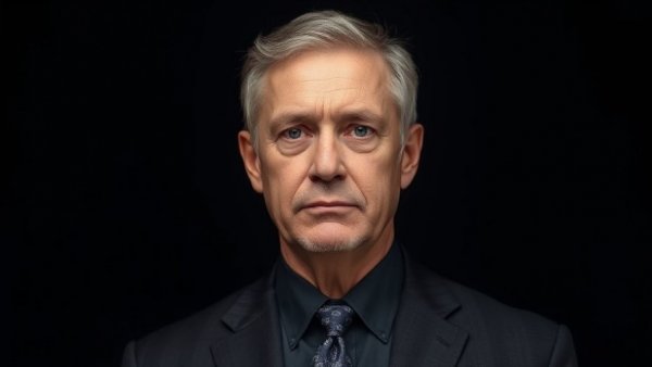 Professional man in dark suit with neutral expression, decarbonize the healthcare industry