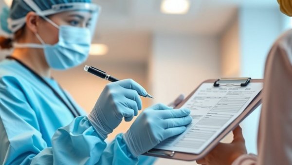 Quarterly Physician Evaluation Requirement form in clinic.