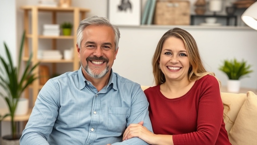 Loving couple in therapy, gently holding hands with warm smiles in soft light.