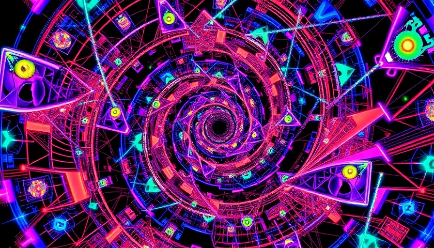 Vibrant abstract artwork symbolizing data integration.