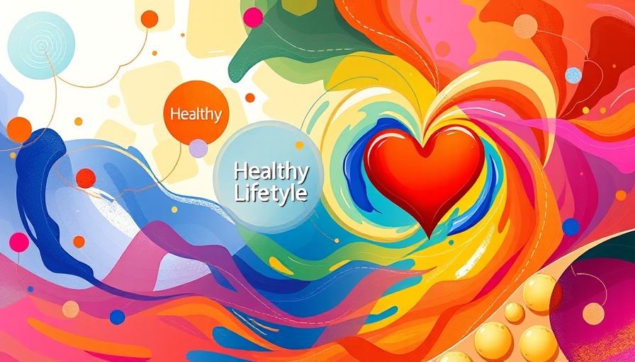 Abstract art for heart attack prevention with vibrant colors.