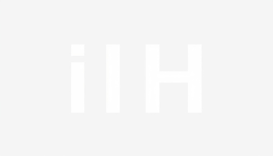 Minimalistic IIH logo icon on a gray background.