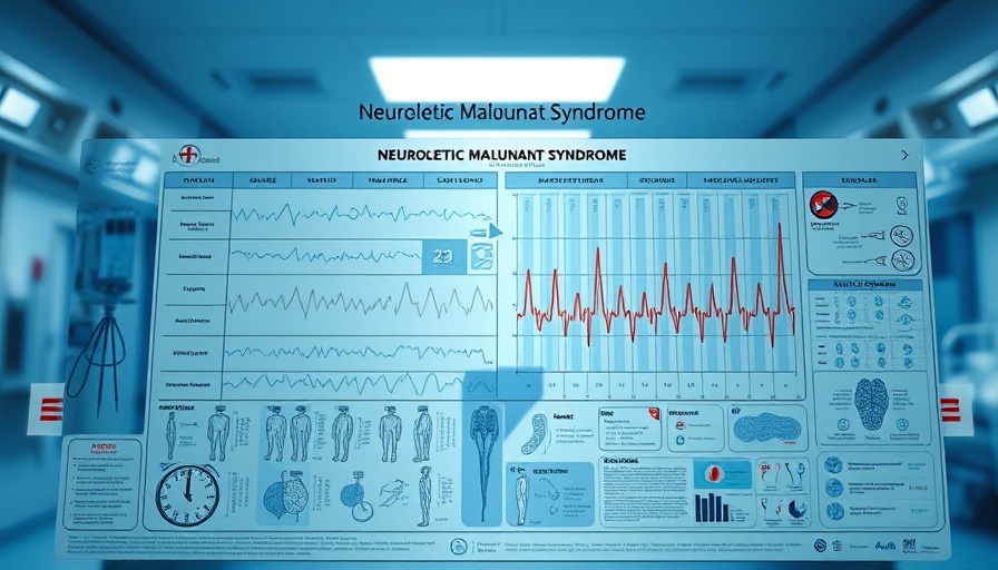 Medical chart highlighting Neuroleptic Malignant Syndrome, conceptual illustration
