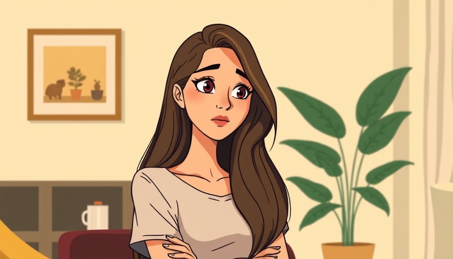 Contemplative woman in stylized illustration reflecting on elective forgiveness.